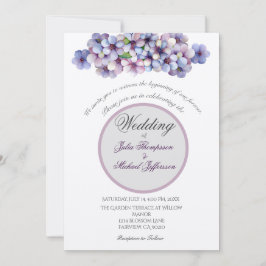 Invitación Pastel romántico y poético Acuarela Lilac