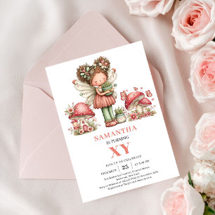 Invitación Pastel Rosa para Tercer Cumpleaños de H
