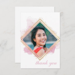 Invitación Pastel Rosa y Graduación De Diamantes De Oro Graci