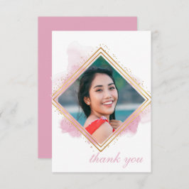 Invitación Pastel Rosa y Graduación De Diamantes De Oro Graci