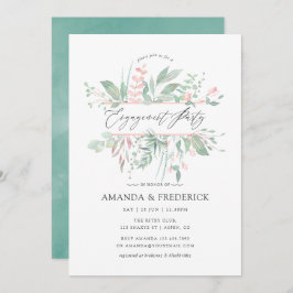 Invitación Pastel Rubor Greeneration Engagement Party