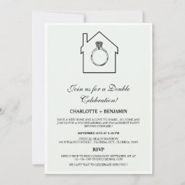 Invitación Pastel Sage Green Partido para el Calentamiento y