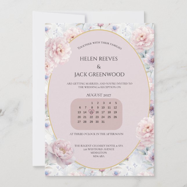 Invitación Pastel Shades Save the Date Wedding Invitation (Anverso)