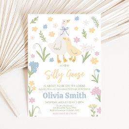 Invitación Pastel Silly Goose Baby Shower