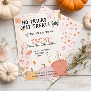 Invitación Pastel Sin Trucos Solo Golosinas Para Niños Hallow