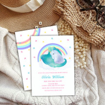 Pastel Stars Unicorn Rainbow Baby Shower