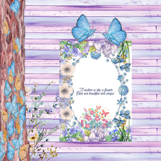Invitación Pastel suave azul florece Fiesta del Día de la Mad