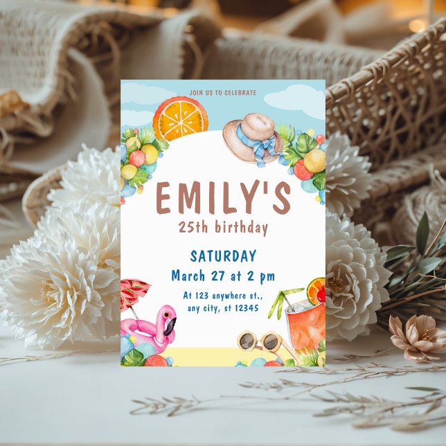 Invitación Pastel Summer Birthday (Subido por el creador)