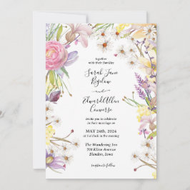 Invitación Pastel Summer Floral Boda