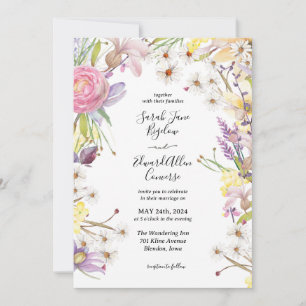 Invitación Pastel Summer Floral Boda