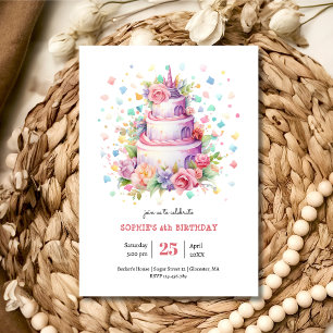 Invitación Pastel Tarta de cumpleaños cumpleaños