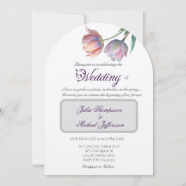 Invitación Pastel Tulip Boda Suite Típografía elegante