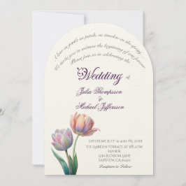 Invitación Pastel Tulip Boda Suite Típografía elegante