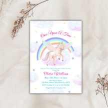 Pastel Unicornio Rainbow Fairytale Baby Shower