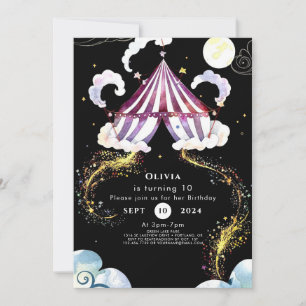 Invitación Pastel Vibrant Circus Birthday
