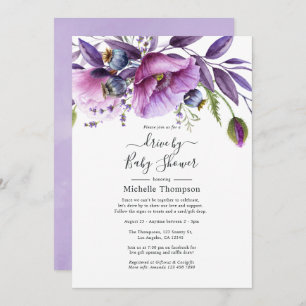 Invitación Pastel Violeta De Adorescencia Con Ducha