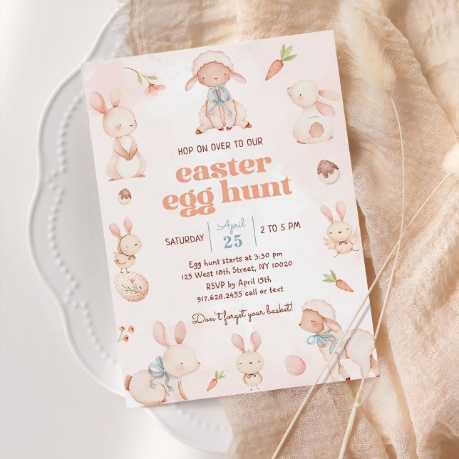Invitación Pastel Watercolor Semana Santa Caza de Huevos Prim (Subido por el creador)