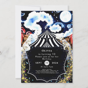 Invitación Pastel Whimsical Circus Birthday