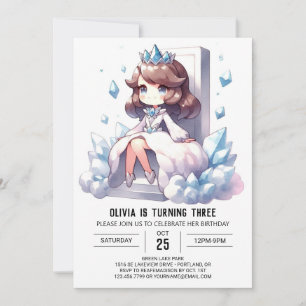 Invitación Pastel Whimsical Princess Birthday