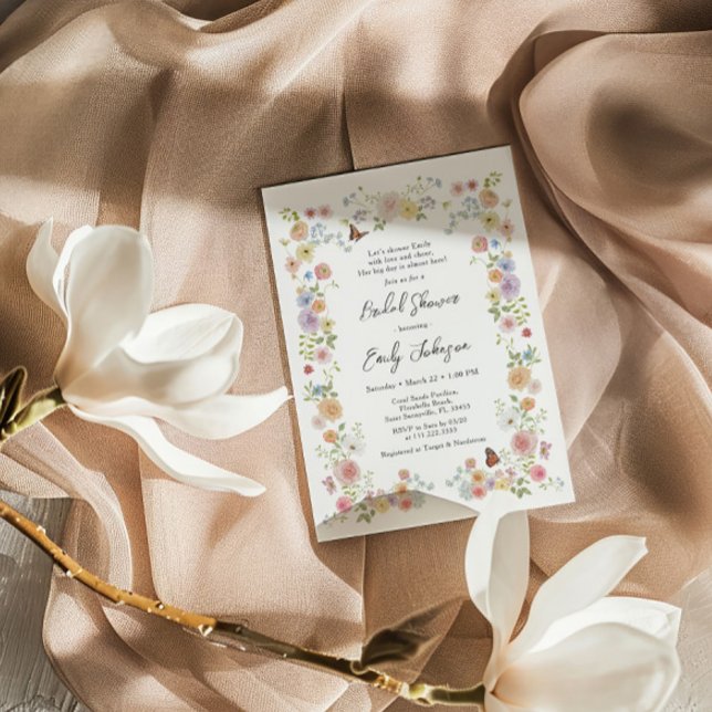 Invitación Pastel Wildflower Bridal Shower (Subido por el creador)