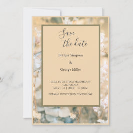 Invitación Pastel Wildflower Meadow Boda a salvo la fecha