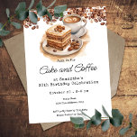 Invitación Pastel y Café 30 Adultos Cumpleaños<br><div class="desc">El tema del café y el café es el cumpleaños número 30 de los adultos. Fácil de personalizar. Todo el texto es ajustable y fácil de cambiar para sus propias necesidades fiestas. Cualquier edad,  sólo cambia el texto.</div>