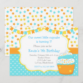 Invitación Pastel y fiesta de cumpleaños azul Sprinkles