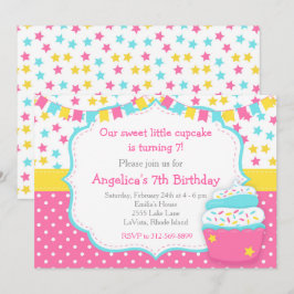 Invitación Pastel y fiesta de cumpleaños rosa Sprinkles
