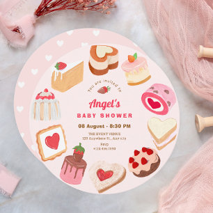 Invitación Pasteles dulces y dulces de leche