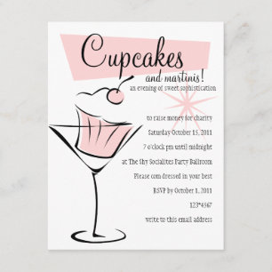Invitación ¡Pasteles y Martinis!