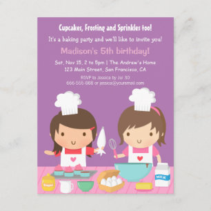 Invitación Pastelito de Cumpleaños de Fiesta de Cumpleaños de