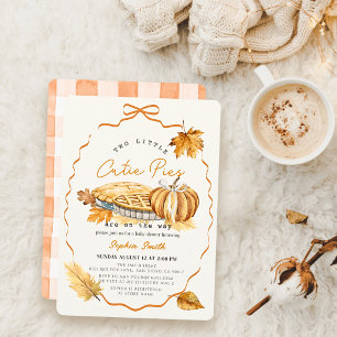 Invitación Pastelitos Lindos Gemelos de Calabaza Cumpleaños d