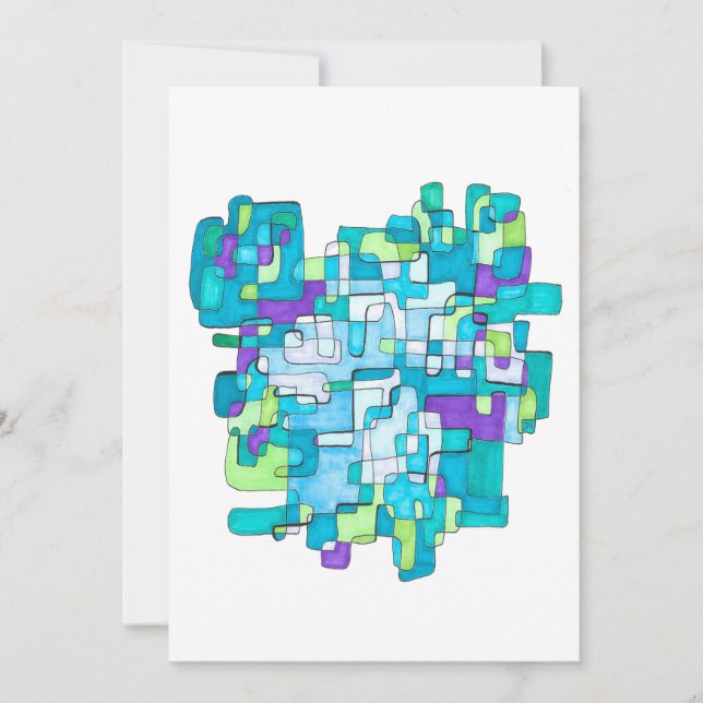 Invitación Pastellfarbene Endlose Quadratische Gelassenheit  (Anverso)