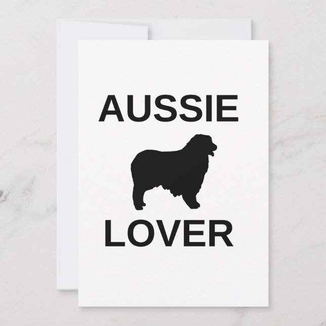 Invitación pastor australiano aussie lover (Anverso)