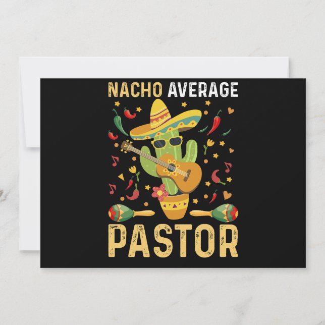 Invitación Pastor Promedio Nacho Líder Religioso Cinco De May (Anverso)