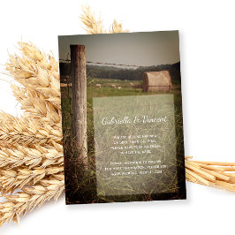 Invitación Pastos verdes Boda de campo Salvar la fecha