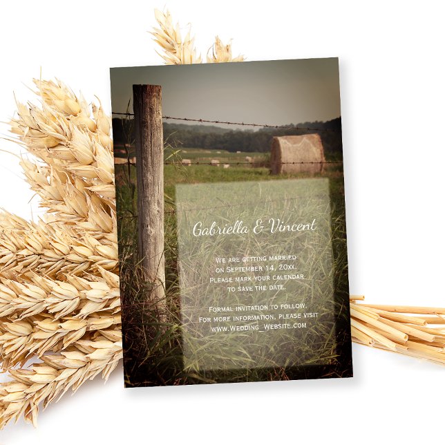 Invitación Pastos verdes Boda de campo Salvar la fecha (Subido por el creador)