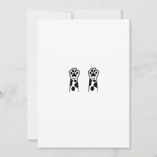 Invitación Patas arriba, tema patas (Anverso)