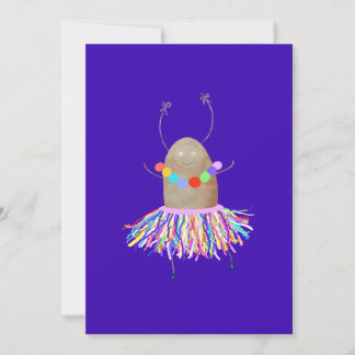Invitación Patata bailando divertida