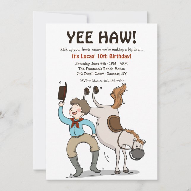 Invitación Patea tus talones (Anverso)