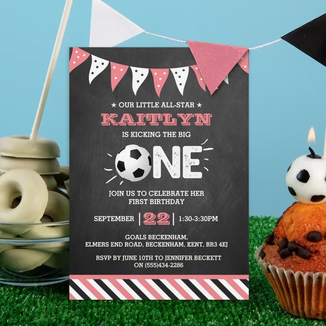 Invitación Patear El Grande | Primer cumpleaños del fútbol (Subido por el creador)