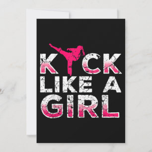 Invitación Pateo Como Un Chica Karate Kickboxing
