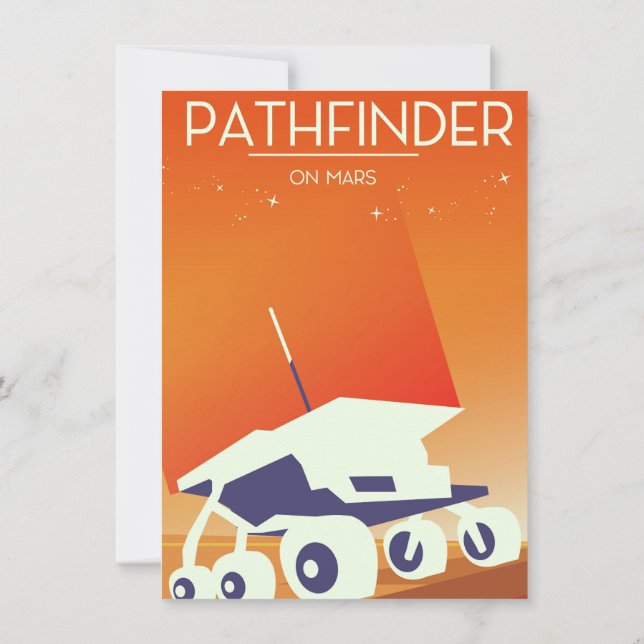 Invitación Pathfinder en Arte Espacial de Marte (Reverso)