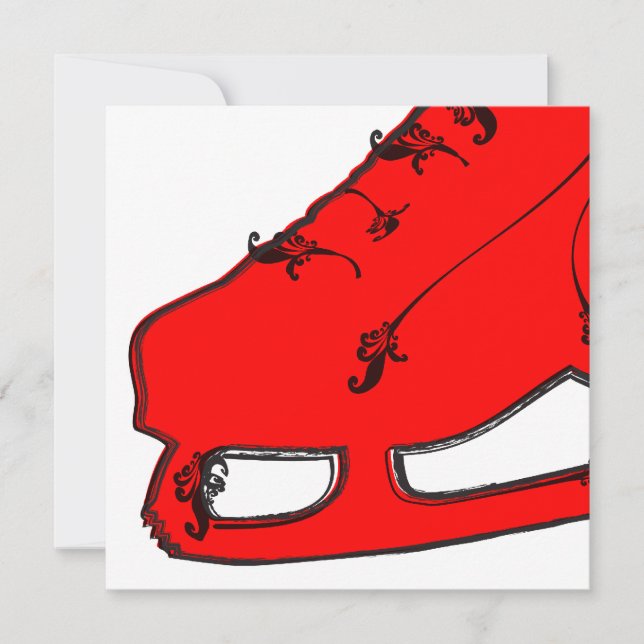 Invitación patín de hielo de paisley (Anverso)