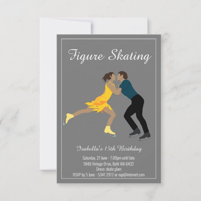 Invitación Patinaje artístico (Anverso)