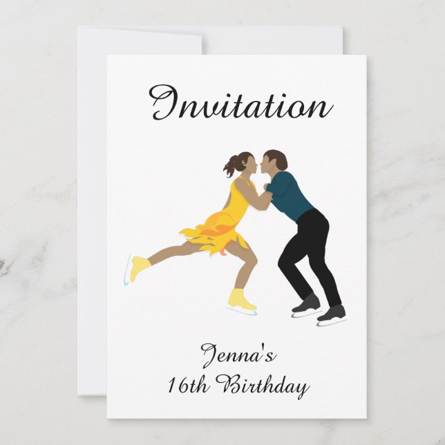 Invitación Patinaje Artístico (Anverso)