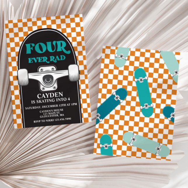 Invitación Patinaje de cuatro de los cuatro de la historia de (Subido por el creador)