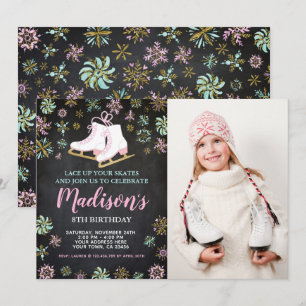 Invitación Patinaje de hielo, país de las maravillas del