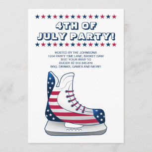 Invitación Patinaje de hockey del 4 de julio