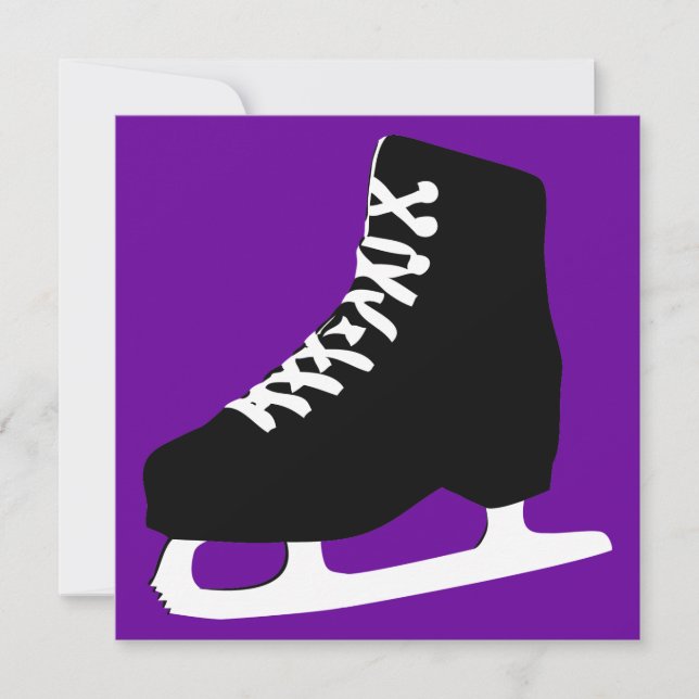Invitación patinaje sobre hielo (Anverso)